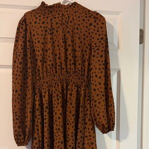 Brown Polka Dot Dress